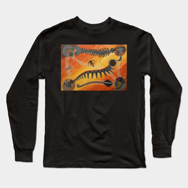 Burgess Shale Long Sleeve T-Shirt by PurpleMoose